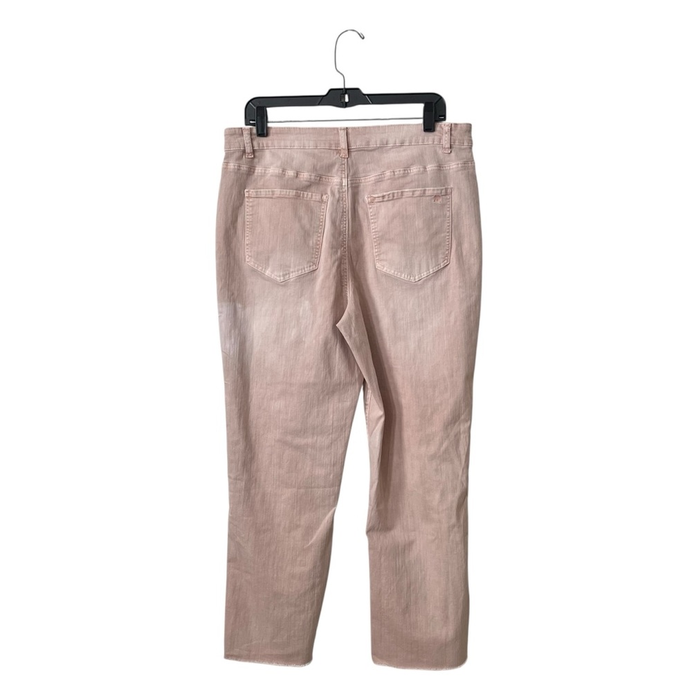 Grace & Lace High Rise Pink Jeans Womens Size 16 Distressed Stretch Raw Hem Boho - Picture 4 of 5